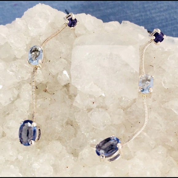 Jewelry - Three-Stone Sterling Earrings